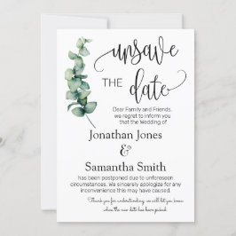 Invitación Desguardar las fechas boda fecha cambio de verde i