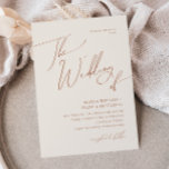 Invitación Desierto caprichoso | Beige El Boda De<br><div class="desc">Este maravilloso desierto | beige el boda de invitación es perfecto para su sencillo rústico boda de tonos beige y terracota. La paleta de colores neutros de la tierra boho es vintage en el suroeste con un toque retro moderno. El guión es una delicada caligrafía escrita a mano minimalista que...</div>