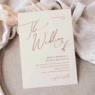 Invitación Desierto caprichoso   Beige El Boda De