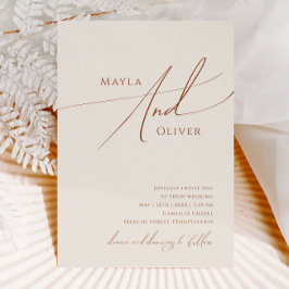 Invitación Desierto caprichoso | Boda Beige-Casual