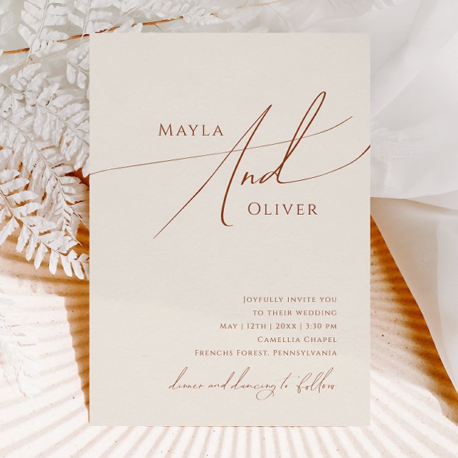 Invitación Desierto caprichoso | Boda Beige-Casual (Subido por el creador)