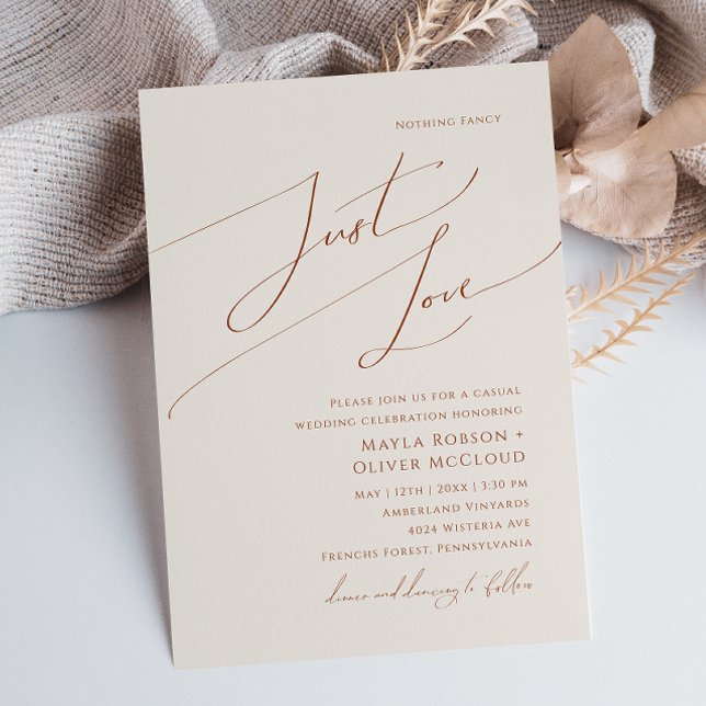 Invitación Desierto caprichoso | Boda Beige Just Love (Subido por el creador)