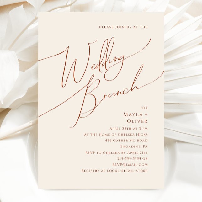 Invitación Desierto caprichoso | Boda Brunch Beige (Subido por el creador)