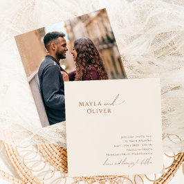 Invitación Desierto caprichoso | Boda de Beige Photo Square