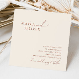 Invitación Desierto caprichoso | Boda de la plaza Beige