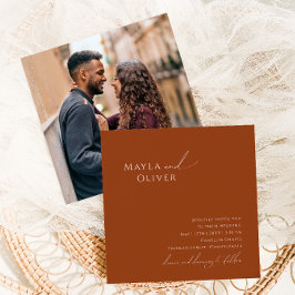 Invitación Desierto caprichoso | Boda de Terracotta Photo Squ