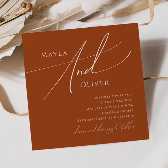 Invitación Desierto caprichoso | Boda de Terracotta Square (Subido por el creador)