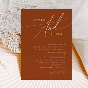 Invitación Desierto caprichoso   Boda tradicional de Terracot