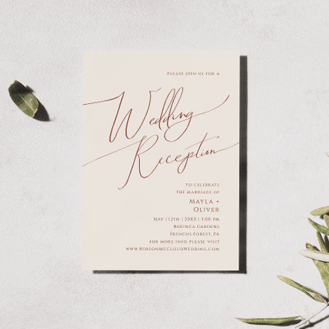 Invitación Desierto caprichoso | Recepción de boda beige (Subido por el creador)