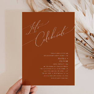 Invitación Desierto caprichoso   Terracota Celebremos