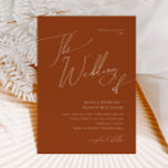 Invitación Desierto caprichoso | Terracota El Boda De<br><div class="desc">Este maravilloso desierto | terracota el boda de invitación es perfecto para su sencillo rústico boda de tonos beige y terracota. La paleta de colores neutros de la tierra boho es vintage en el suroeste con un toque retro moderno. El guión es una delicada caligrafía escrita a mano minimalista que...</div>