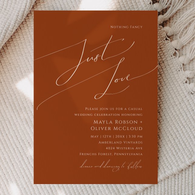 Invitación Desierto caprichoso | Terracota Just Love Boda (Subido por el creador)