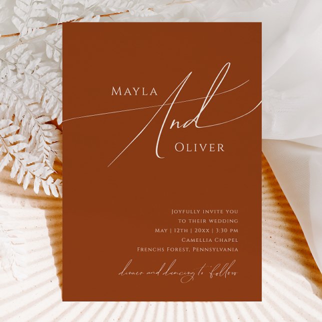Invitación Desierto caprichoso | Terracotta Casual Boda (Subido por el creador)