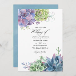 Invitación Desierto de acuarela Cactus Suculent Foto Boda