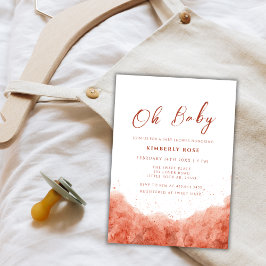 Invitación Desierto de acuarela Terracotta Boho Baby Shower
