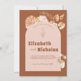 Invitación Desierto de Boho mínimo moderno | Terra Cotta