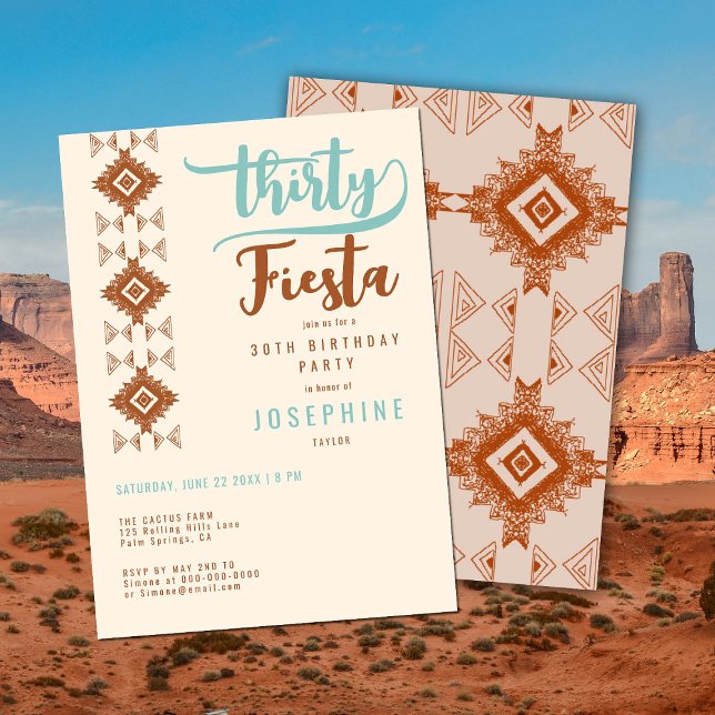 Invitación Desierto de Fiesta Terracotta Imprimir 30 cumpleañ (Subido por el creador)