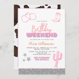 Invitación Desierto de gallina bovina espacial DINA Cumpleaño