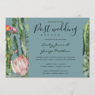 INVITACIÓN DESIERTO DE LA FLORAL GRIEGO DE COLOR ROSA CACTI P