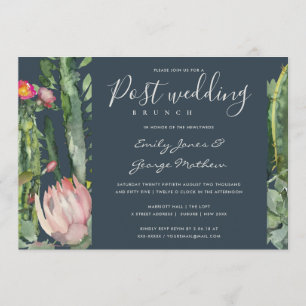 INVITACIÓN DESIERTO DE LA FLORAL GRIEGO DE COLOR ROSA CACTI P