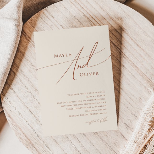 Invitación Desierto elegante y caprichoso | Boda beige (Subido por el creador)