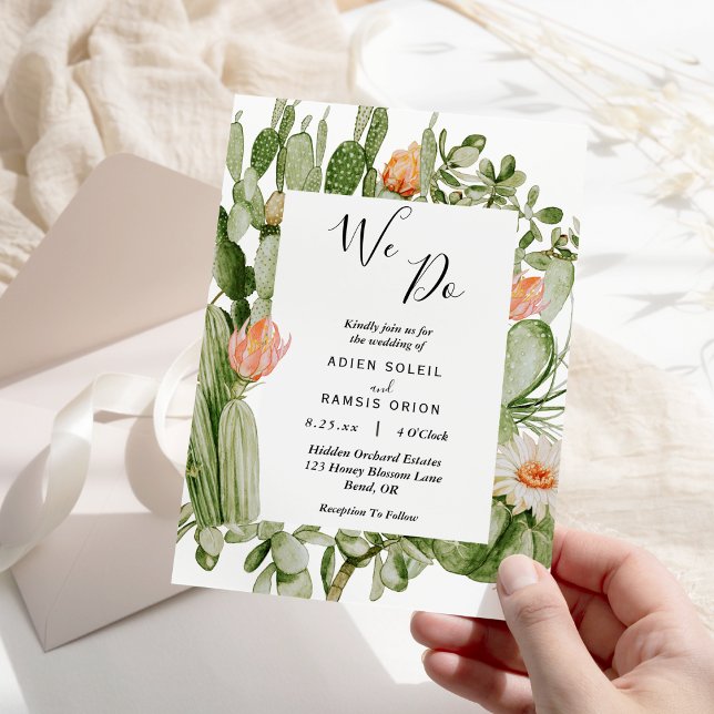 Invitación Desierto floral de Cactus hacemos Boda (Subido por el creador)