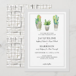 Invitación Desierto occidental de la acuarela moderna de la