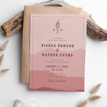 Desierto rosado seco mojado Cactus Boda occidental