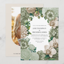 Invitación Desierto Sabio, Niebla de Aloe y Beige Arenisca Bo