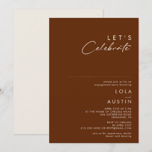 Invitación Desierto simple   Canela oscura Celebremos