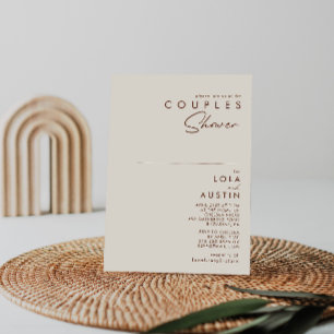 Invitación Desierto simple Ducha natural de parejas blancas