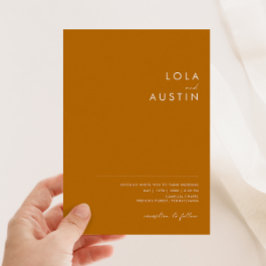 Invitación Desierto simple | Naranja Quemado Todo En Una Invi