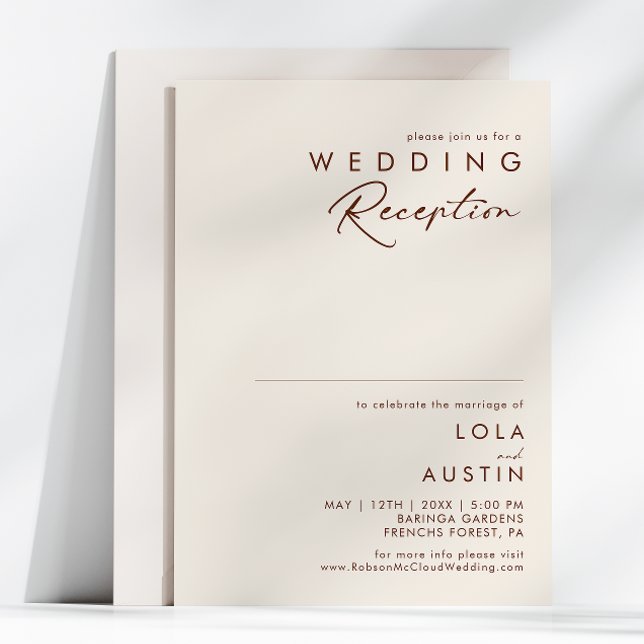 Invitación Desierto simple | Recepción de la Boda Blanca Natu (Subido por el creador)