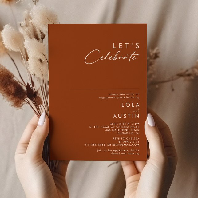 Invitación Desierto simple | Terracota Celebremos (Subido por el creador)