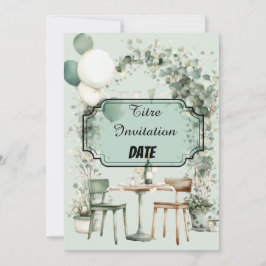 Invitación Design chic verdoyant avec titre et date modifiabl