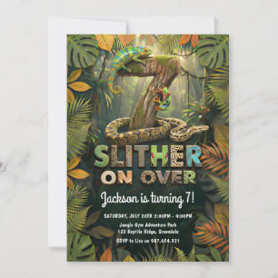 Invitación Desliza hacia la selva de reptiles en el séptimo c