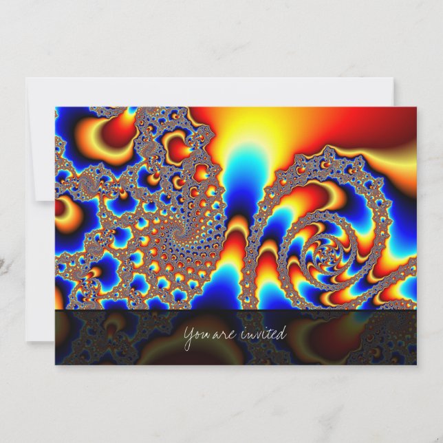 Invitación Deslizar - Arte fractal (Anverso)
