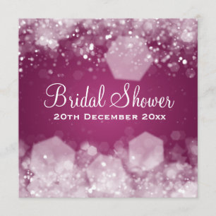Invitación Deslumbrante Pluma Nocturna Elegante Ducha Bridal