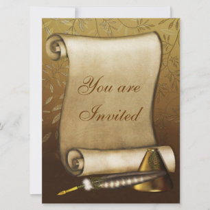 Invitación Despacho elegante, Descalzo e Inkwell