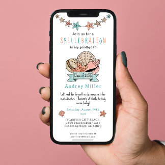Invitación Despedida de Graduado Concha Marina