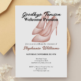 Invitación Despedida de retiro de mujeres y trabajo de tensió