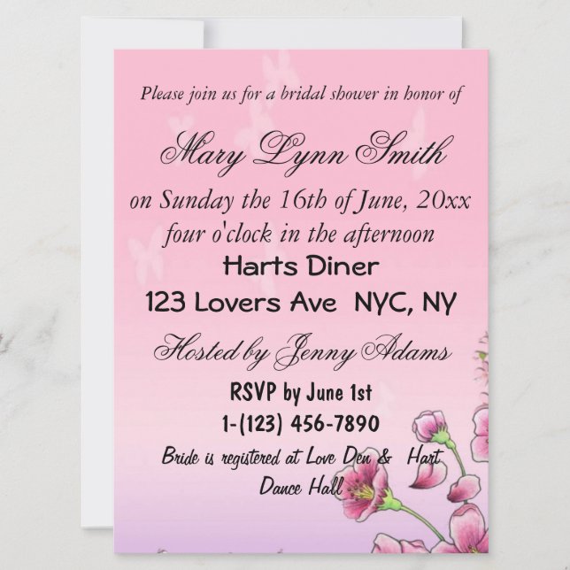 Invitación Despedida de soltera (Anverso)