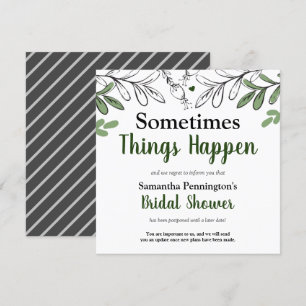 Invitación Despedida de Soltera A veces pasan cosas Pospuesto