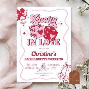 Invitación Despedida de soltera afortunada en el amor Vegas r