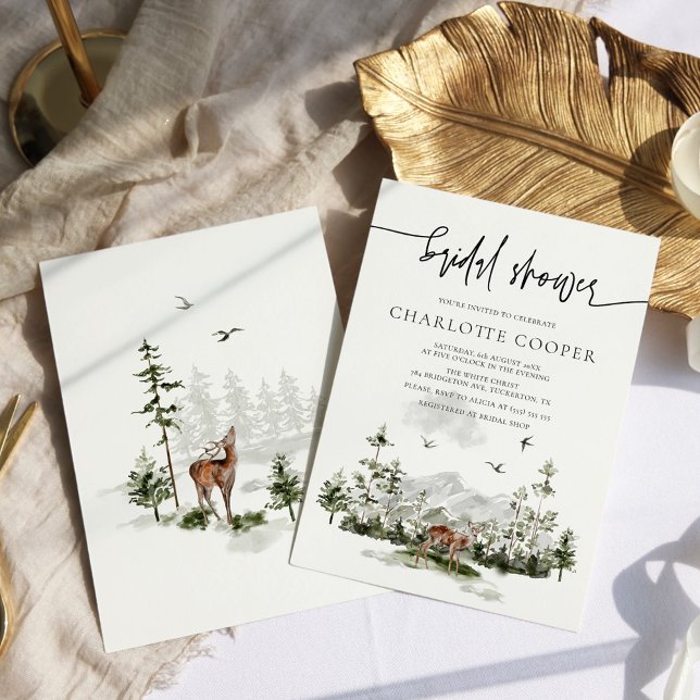 Invitación Despedida de soltera al aire libre en bosque monta (Subido por el creador)