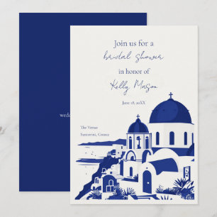 Invitación Despedida de soltera al estilo acuarela de Santori