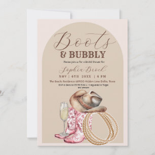 Invitación Despedida de soltera al estilo occidental 'Botas y