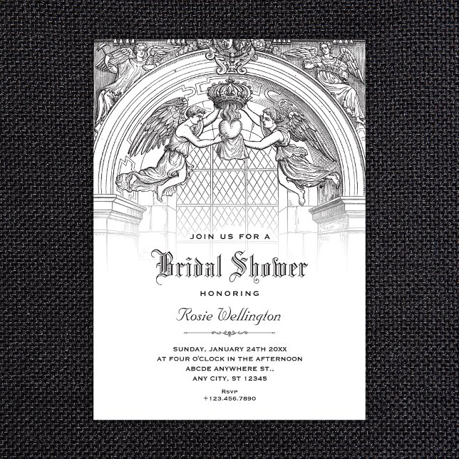 Invitación despedida de soltera arco barroco vintage (Subido por el creador)