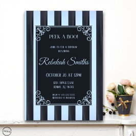 Invitación Despedida de Soltera Azul Francés