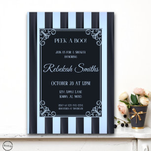 Invitación Despedida de Soltera Azul Francés